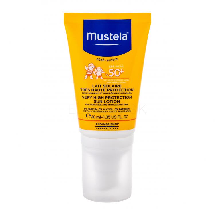 Mustela Solaires Very High Protection Sun Lotion SPF50+ Opaľovací prípravok na telo pre deti 40 ml