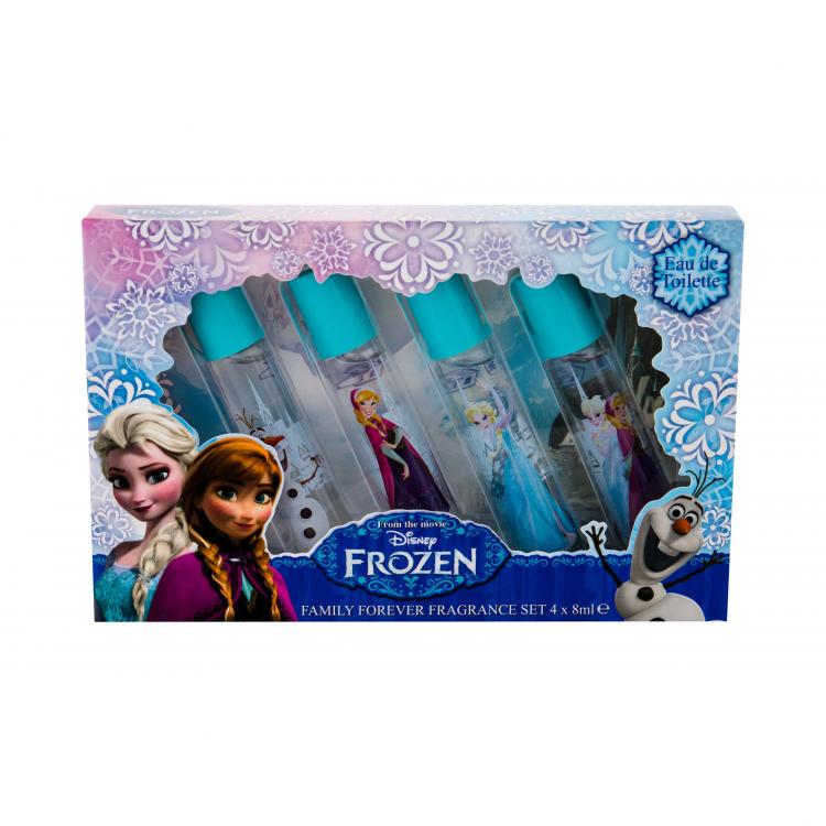 Disney Frozen Darčeková kazeta edt Anna 8 ml + edt Elsa 8 ml + edt Olaf 8 ml + edt Anna &amp; Elsa 8 ml