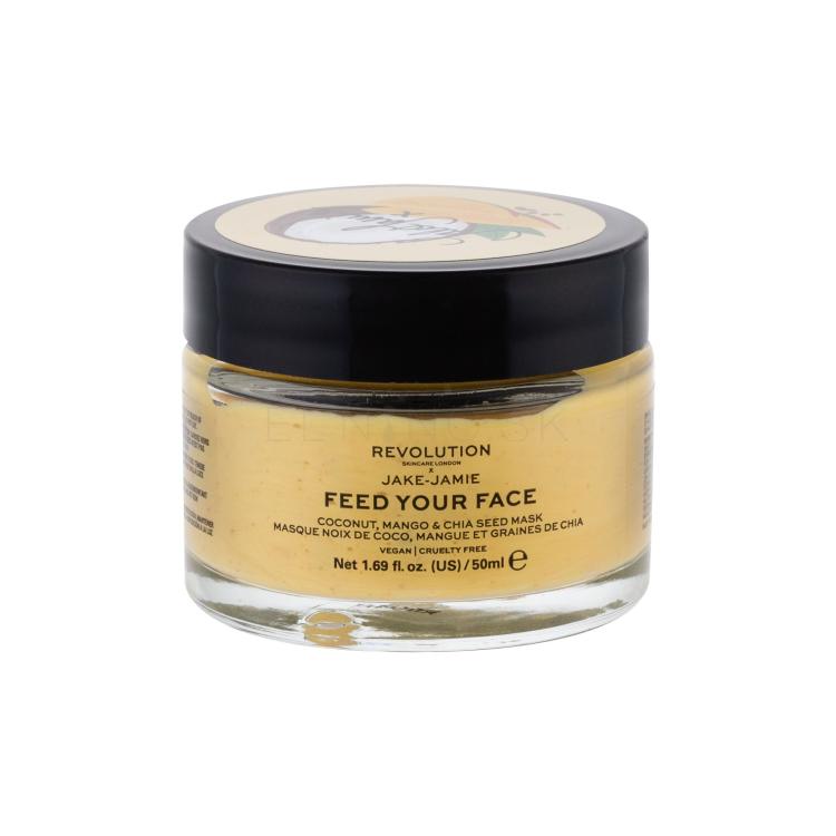 Revolution Skincare X Jake-Jamie Coconut, Mango &amp; Chia Seeds Feed Your Face Pleťová maska pre ženy 50 ml