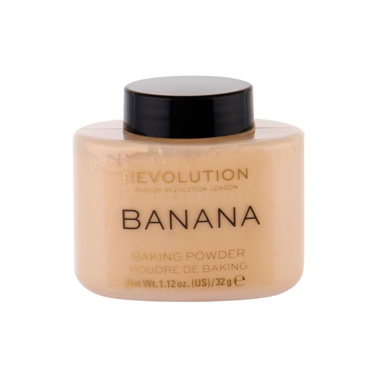 Makeup Revolution London Baking Powder Púder pre ženy 32 g Odtieň Banana