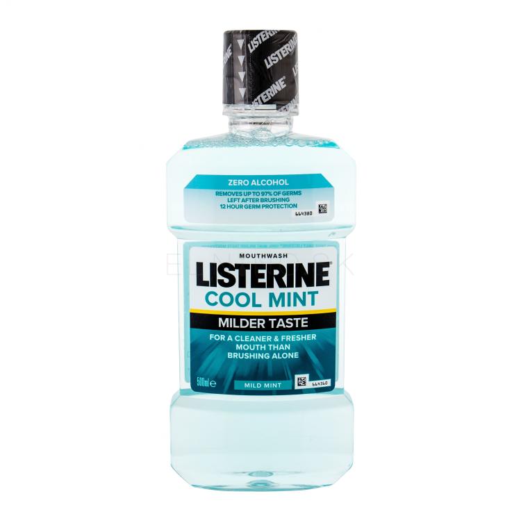 Listerine Cool Mint Mild Taste Mouthwash Ústna voda 500 ml poškodený flakón