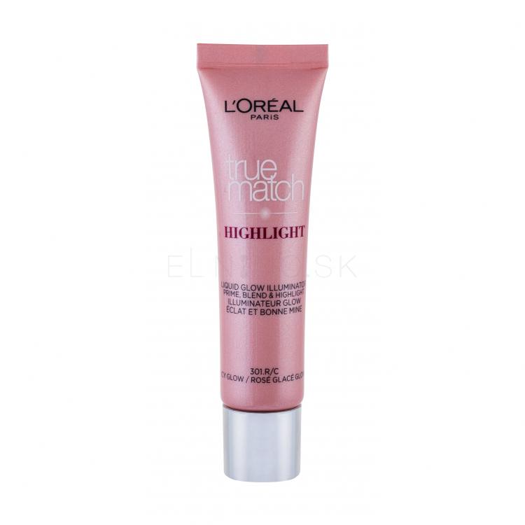L&#039;Oréal Paris True Match Highlight Liquid Glow Rozjasňovač pre ženy 30 ml Odtieň 301.R/C Icy Glow