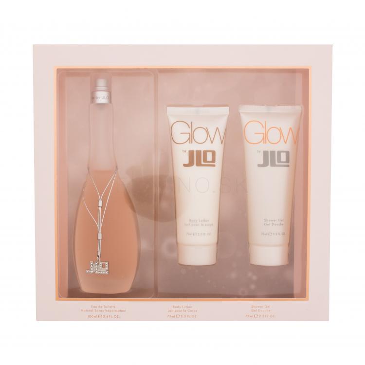 Jennifer Lopez Glow By JLo Darčeková kazeta toaletná voda 100 ml + telové mlieko 75 ml + sprchovací gél 75 ml