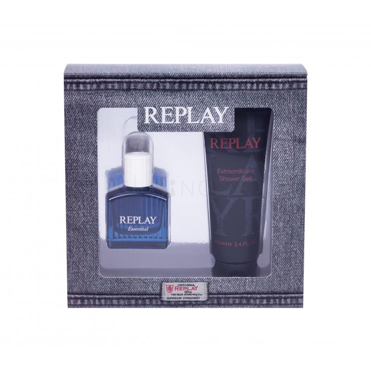 Replay Essential For Him Darčeková kazeta toaletná voda 30 ml + sprchovací gél 100 ml