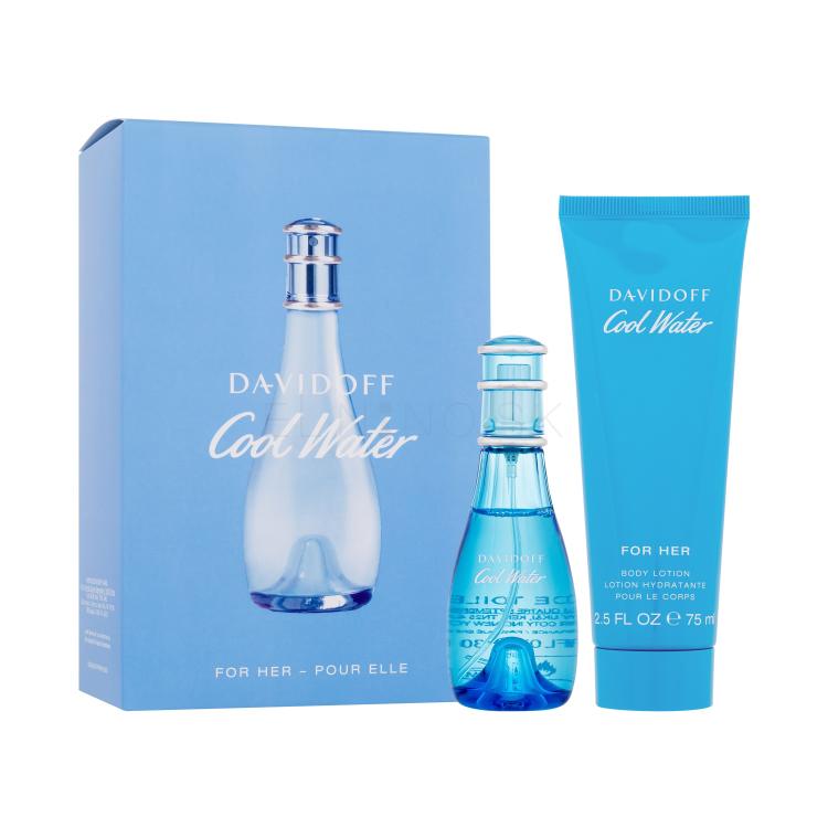Davidoff Cool Water Darčeková kazeta toaletná voda 30 ml + telové mlieko 75 ml