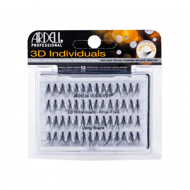 Ardell 3D Individuals Duralash Knot-Free Umelé mihalnice pre ženy 56 ks Odtieň Long Black