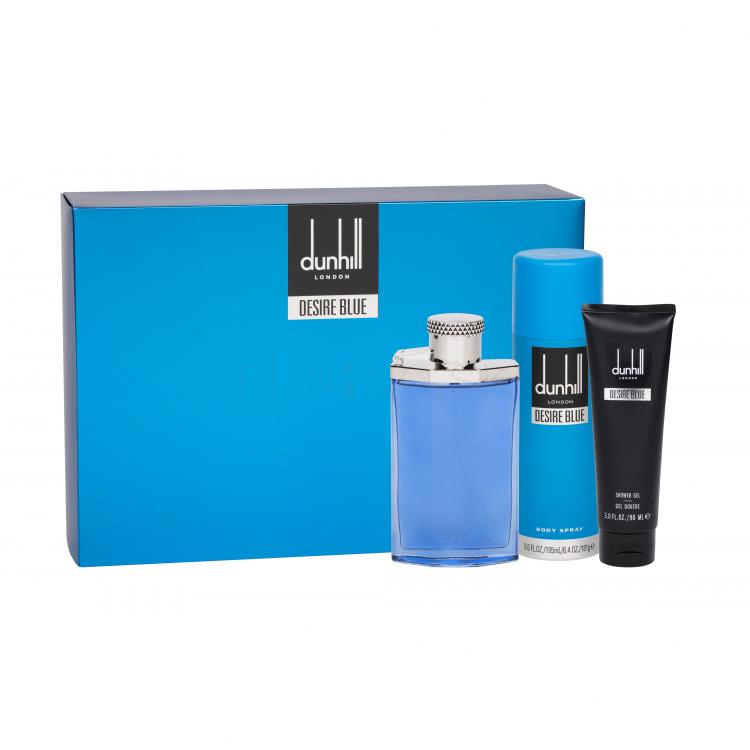Dunhill Desire Blue Darčeková kazeta toaletná voda 100 ml + sprchovací gél 90 ml + deodorant 195 ml