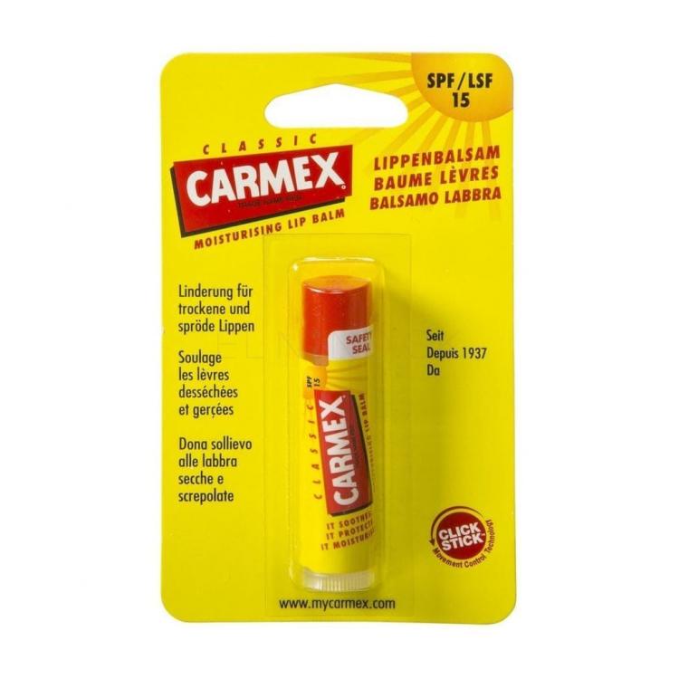 Carmex Classic SPF15 Balzam na pery pre ženy 4,25 g