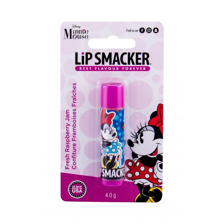 Lip Smacker Disney Minnie Mouse Balzam na pery pre deti 4 g Odtieň Fresh Raspberry Jam