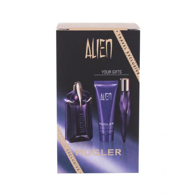 Thierry Mugler Alien Darčeková kazeta parfumovaná voda 50 ml + parfumovaná voda 10 ml + telové mlieko 50 ml Naplniteľný
