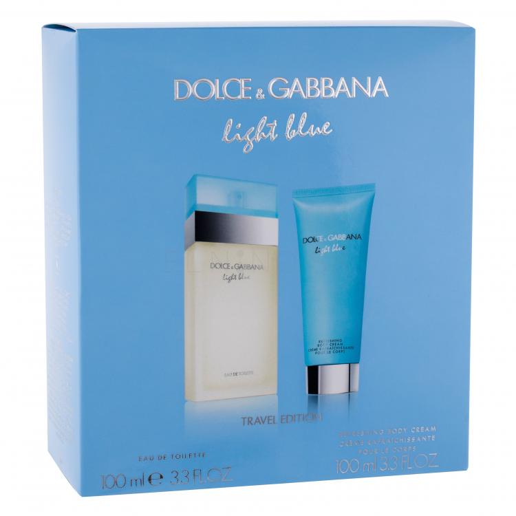 Dolce&amp;Gabbana Light Blue Darčeková kazeta toaletná voda 100 ml + telový krém 100 ml poškodená krabička