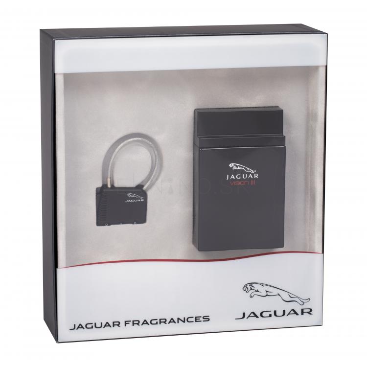 Jaguar Vision III Darčeková kazeta toaletná voda 100 ml + zámok 1 ks