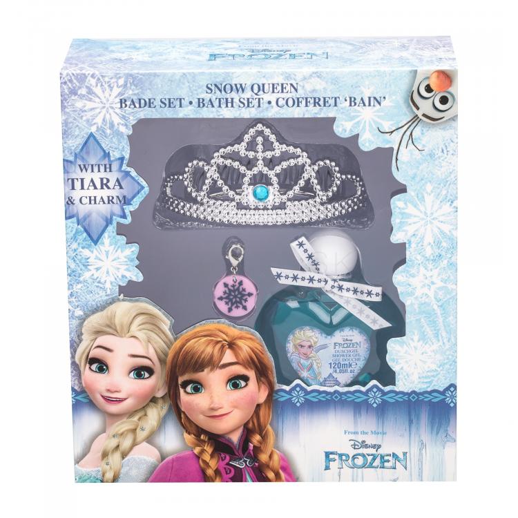 Disney Frozen Darčeková kazeta sprchovací gél 120 ml + korunka do vlasov + prívesok