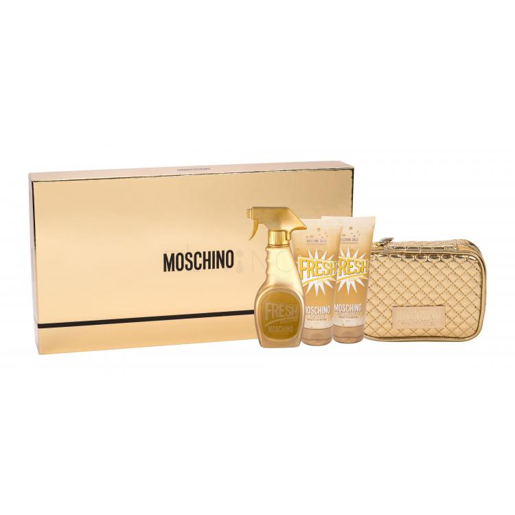Moschino Fresh Couture Gold Darčeková kazeta parfumovaná voda 100 ml + telové mlieko 100 ml + sprchovací gél 100 ml