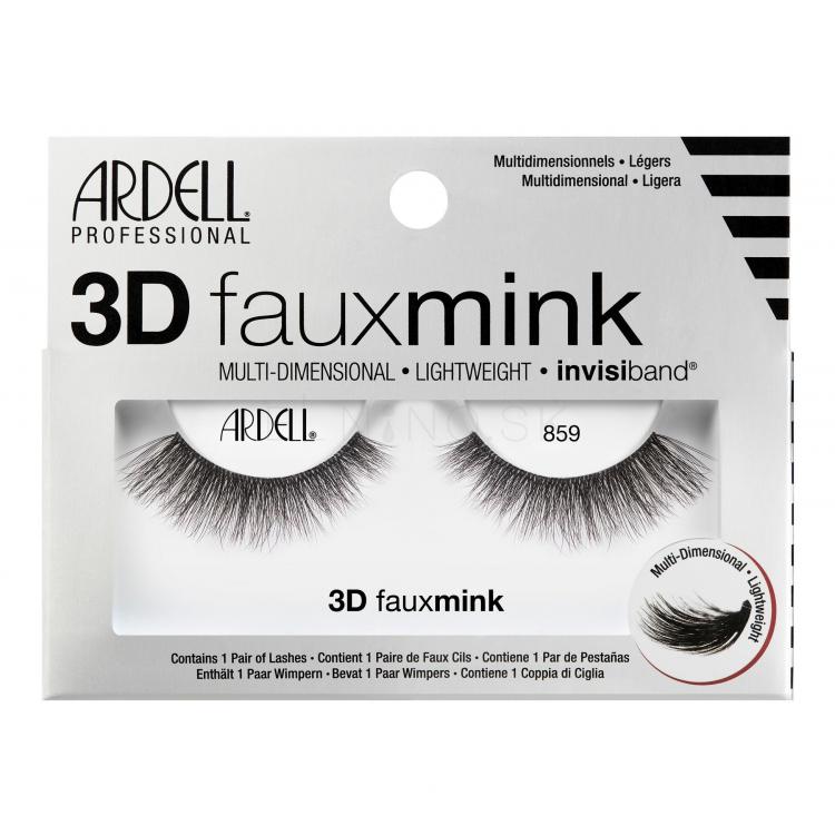 Ardell 3D Faux Mink 859 Umelé mihalnice pre ženy 1 ks Odtieň Black