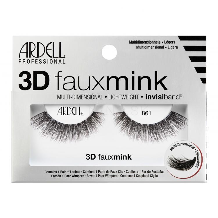 Ardell 3D Faux Mink 861 Umelé mihalnice pre ženy 1 ks Odtieň Black