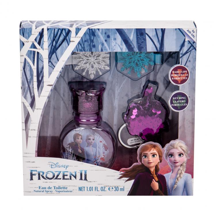 Disney Frozen II Darčeková kazeta toaletná voda 30 ml + kľúčenka + spona do vlasov 2 ks