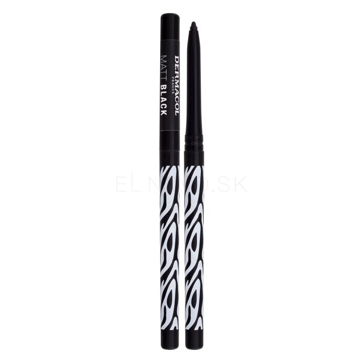 Dermacol Black Sensation Matte Black Ceruzka na oči pre ženy 0,35 g Odtieň Black