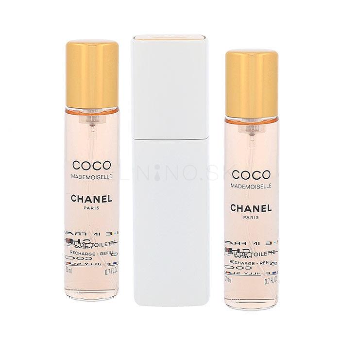 Chanel Coco Mademoiselle 3x 20 ml Toaletná voda pre ženy Twist and Spray 20 ml tester