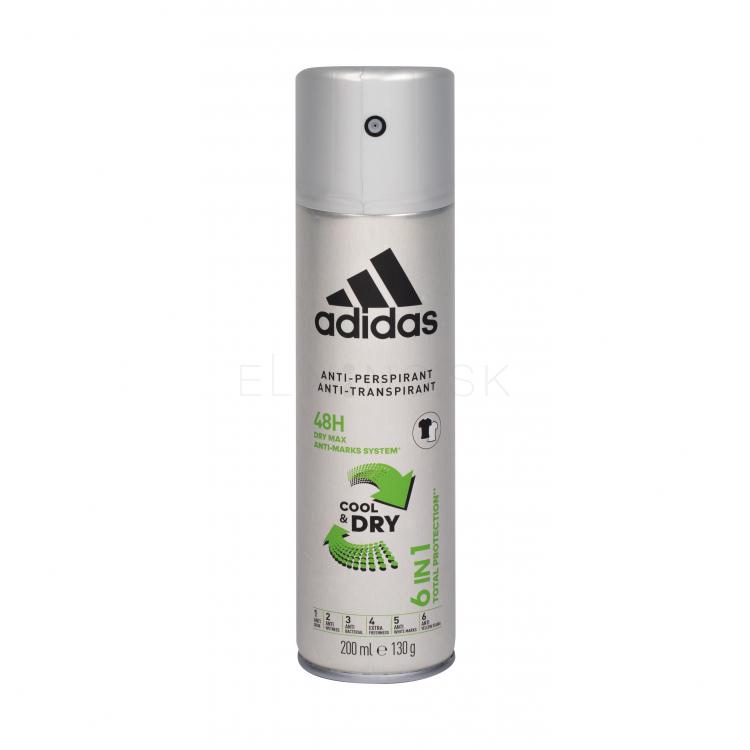 Adidas 6in1 Cool &amp; Dry 48h Antiperspirant pre mužov 200 ml