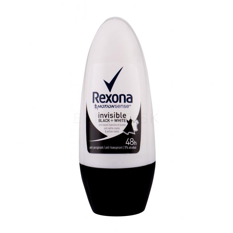 Rexona MotionSense Invisible Black + White Antiperspirant pre ženy 50 ml