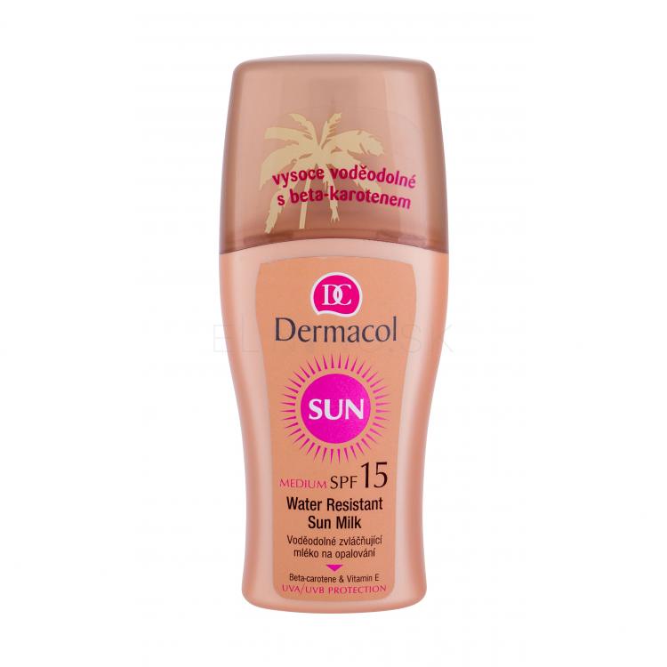 Dermacol Sun Milk Spray SPF15 Opaľovací prípravok na telo pre ženy 200 ml