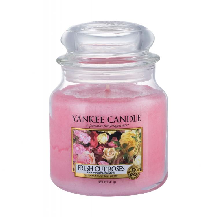 Yankee Candle Fresh Cut Roses Vonná sviečka 411 g