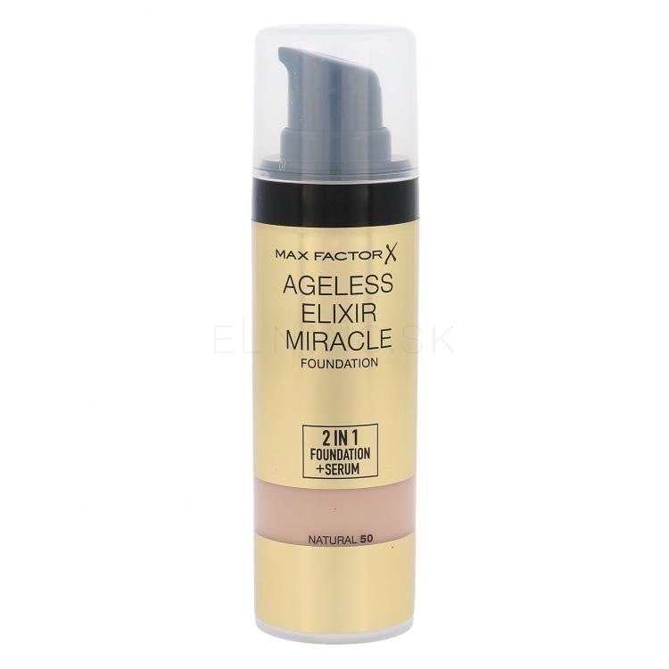 Max Factor Ageless Elixir 2in1 Foundation + Serum SPF15 Make-up pre ženy 30 ml Odtieň 50 Natural
