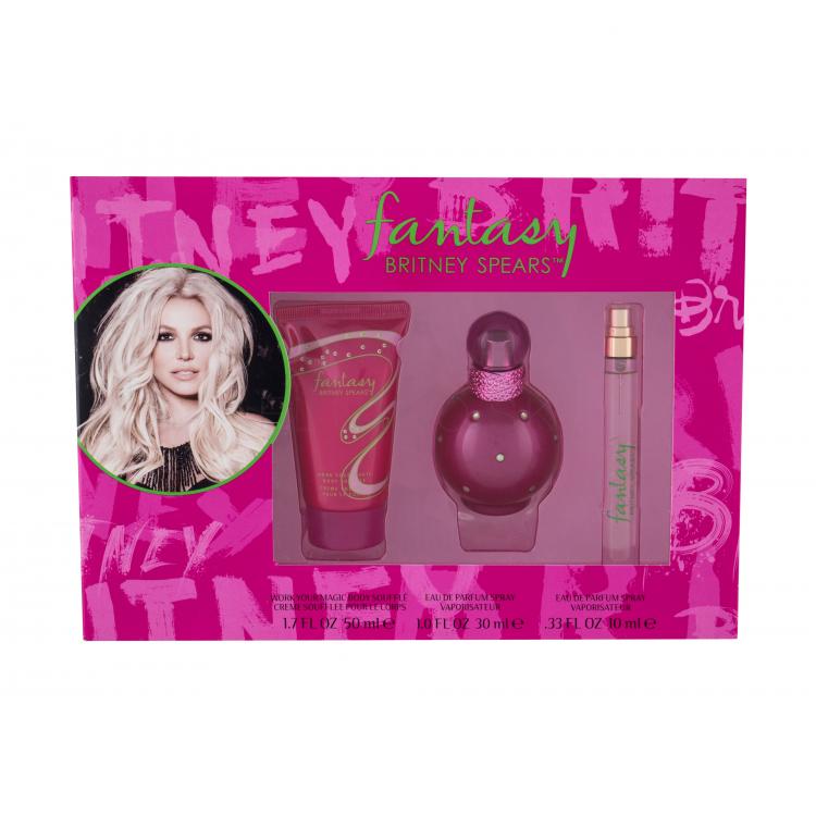Britney Spears Fantasy Darčeková kazeta parfumovaná voda 30 ml + parfumovaná voda 10 ml + telový krém 50 ml
