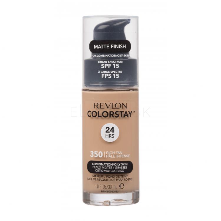Revlon Colorstay Combination Oily Skin SPF15 Make-up pre ženy 30 ml Odtieň 350 Rich Tan