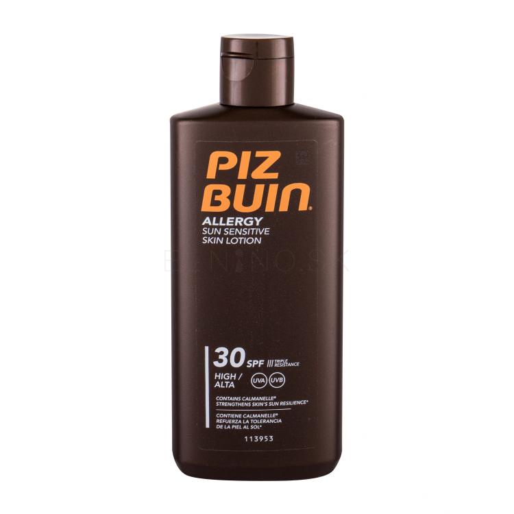 PIZ BUIN Allergy Sun Sensitive Skin Lotion SPF30 Opaľovací prípravok na telo 200 ml poškodený obal