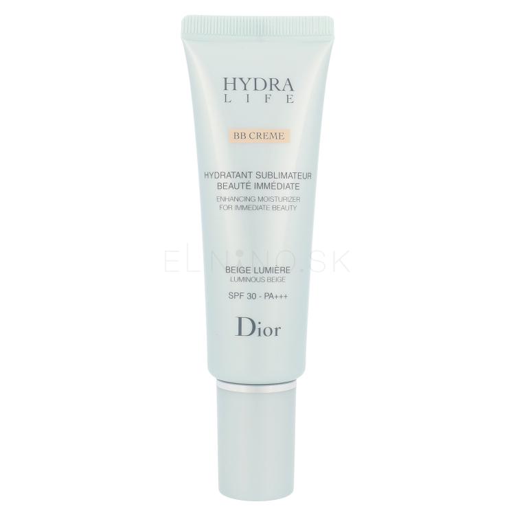 Christian Dior Hydra Life Enhancing Moisturizer SPF30 BB krém pre ženy 50 ml Odtieň 01 Luminous Beige