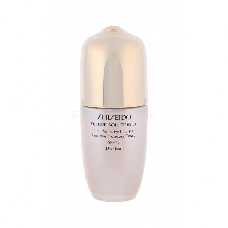 Shiseido Future Solution LX Total Protective Emulsion SPF15 Pleťový gél pre ženy 75 ml