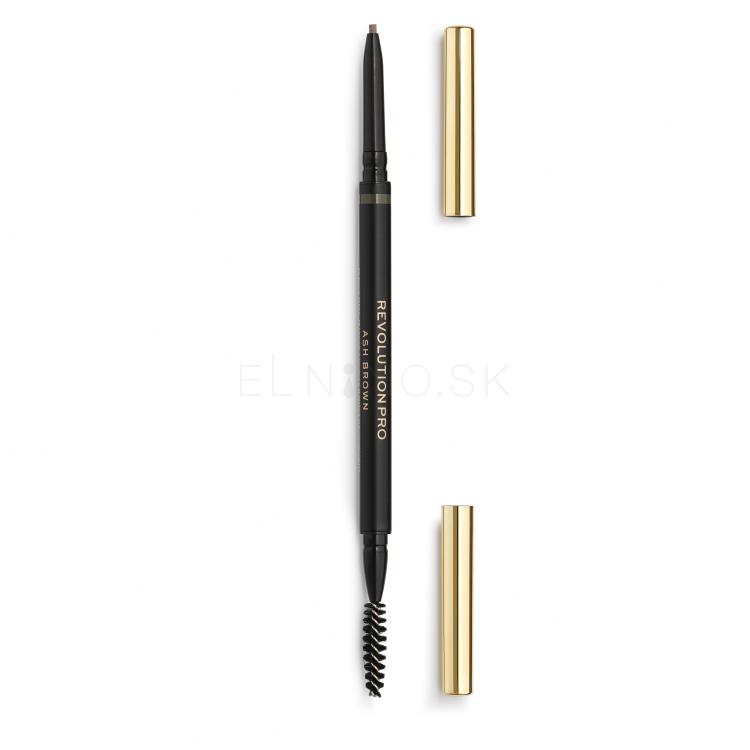 Revolution Pro Define &amp; Fill Micro Brow Pencil Ceruzka na obočie pre ženy 0,1 g Odtieň Ash Brown