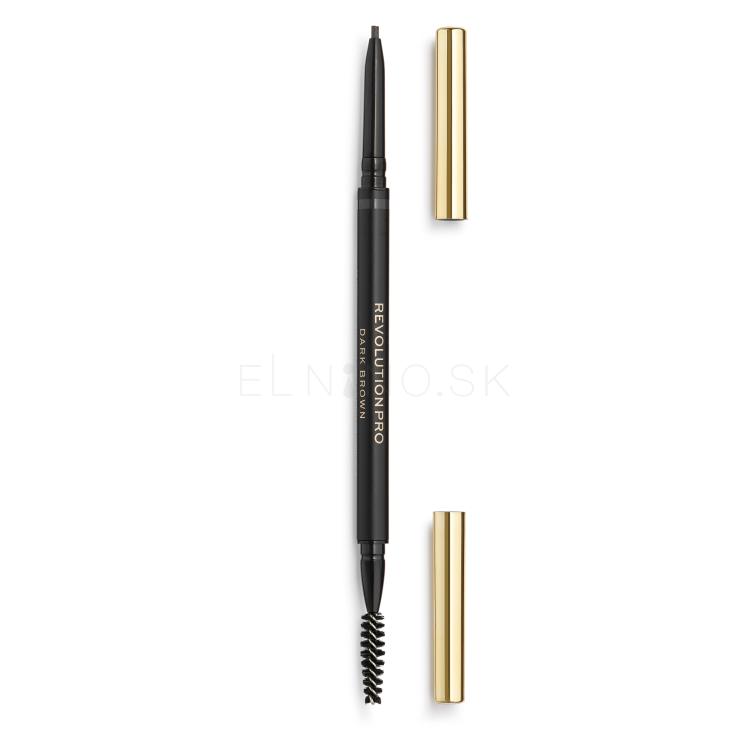 Revolution Pro Define &amp; Fill Micro Brow Pencil Ceruzka na obočie pre ženy 0,1 g Odtieň Dark Brown