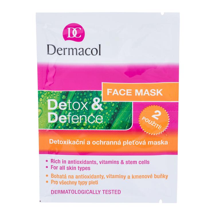 Dermacol Detox &amp; Defence Pleťová maska pre ženy 16 g