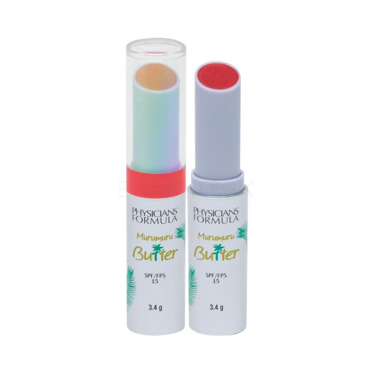 Physicians Formula Murumuru Butter Lip Cream SPF15 Balzam na pery pre ženy 3,4 g Odtieň Samba Red