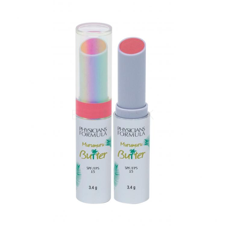 Physicians Formula Murumuru Butter Lip Cream SPF15 Balzam na pery pre ženy 3,4 g Odtieň Flamingo Pink