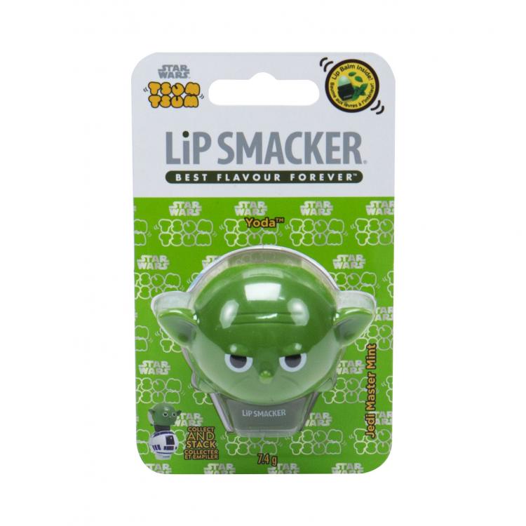 Lip Smacker Star Wars Yoda Balzam na pery pre deti 7,4 g Odtieň Jedi Master Mint