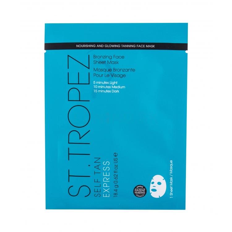 St.Tropez Self Tan Express Bronzing Face Sheet Mask Samoopaľovací prípravok pre ženy 18,4 g