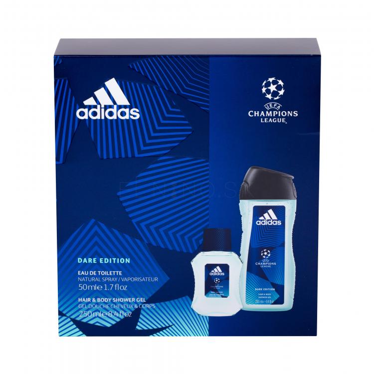 Adidas UEFA Champions League Dare Edition Darčeková kazeta toaletná voda 50 ml + sprchovací gél 250 ml