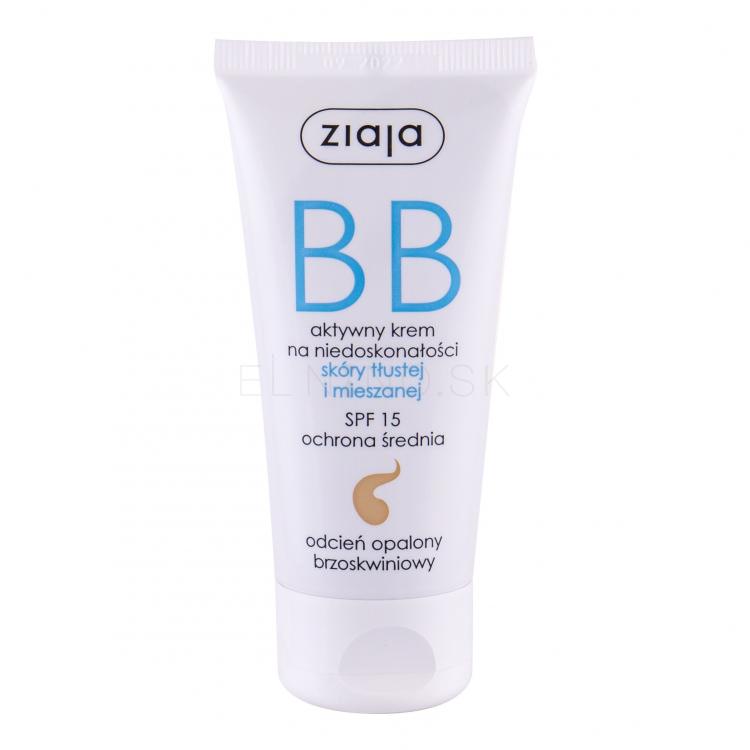 Ziaja BB Cream Oily and Mixed Skin SPF15 BB krém pre ženy 50 ml Odtieň Dark
