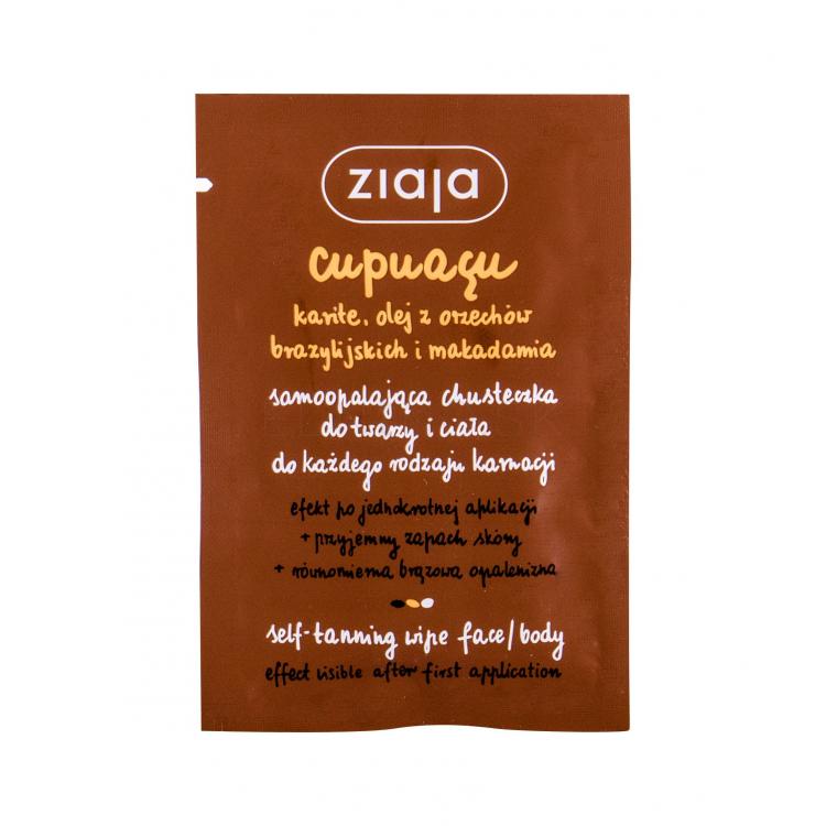 Ziaja Cupuacu Self-Tanning Wipe Face &amp; Body Samoopaľovací prípravok pre ženy 1 ks