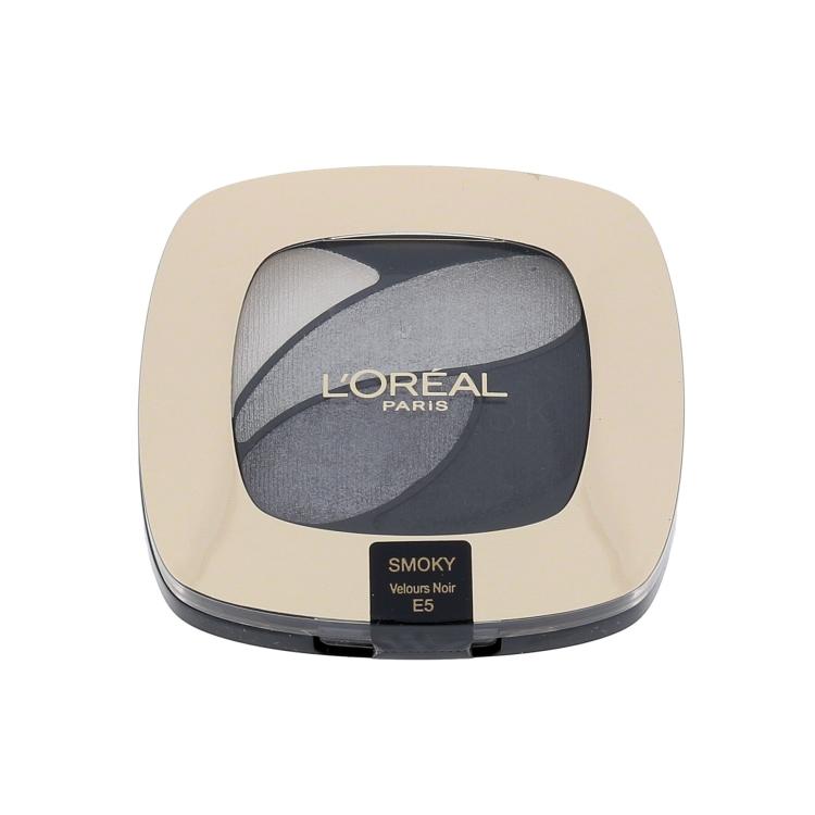L&#039;Oréal Paris Color Riche Quad Eye Shadows Očný tieň pre ženy 2,5 g Odtieň E5 Velours Noir