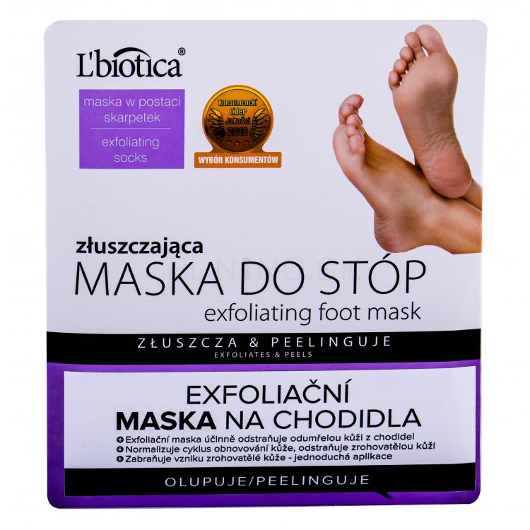 L&#039;Biotica Foot Mask Exfoliating Maska na nohy pre ženy 1 ks