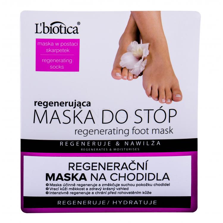 L&#039;Biotica Foot Mask Regenerating Maska na nohy pre ženy 1 ks