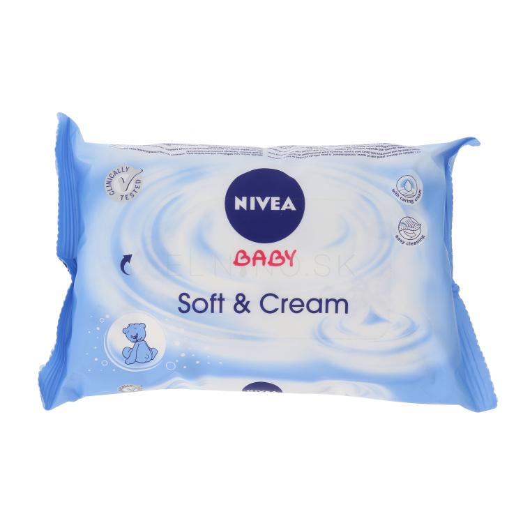 Nivea Baby Soft &amp; Cream Čistiace obrúsky pre deti 63 ks