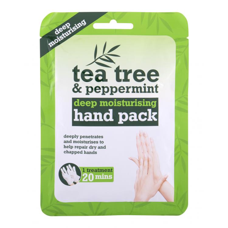 Xpel Tea Tree Tea Tree &amp; Peppermint Deep Moisturising Hand Pack Hydratačná rukavica pre ženy 1 ks