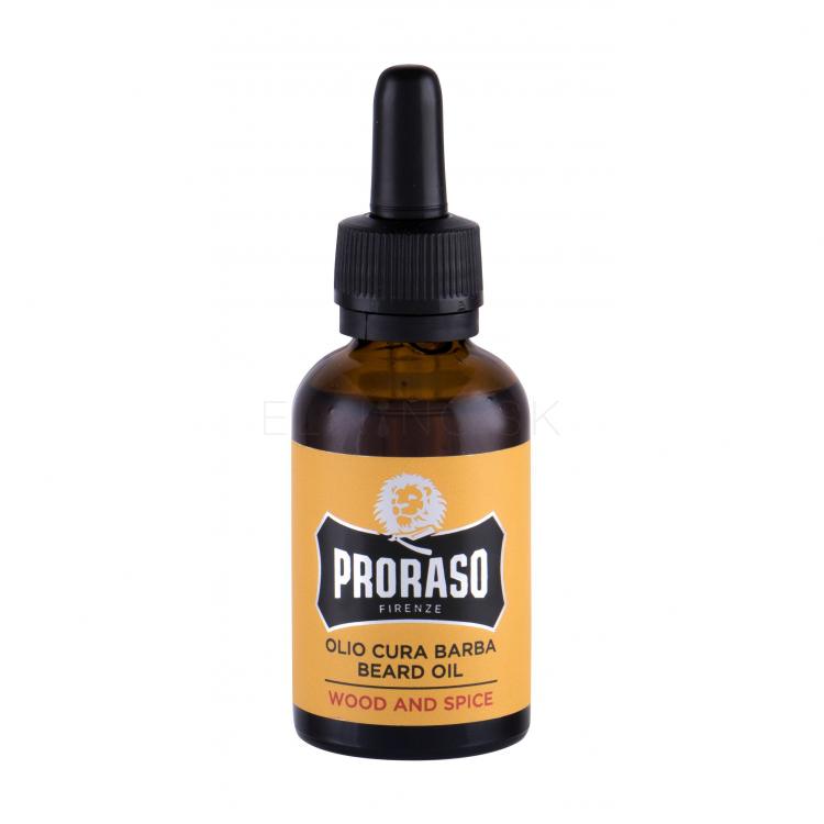 PRORASO Wood &amp; Spice Beard Oil Olej na fúzy pre mužov 30 ml