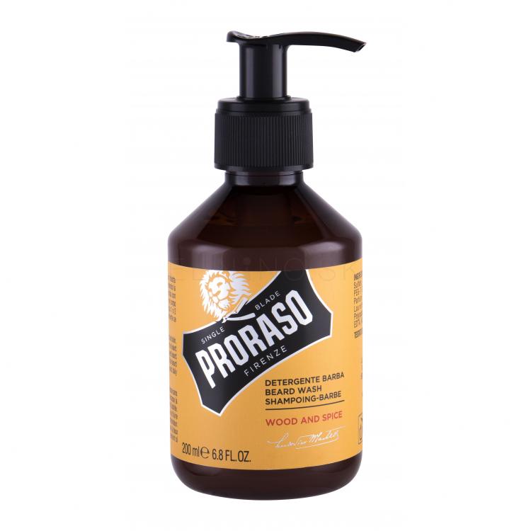 PRORASO Wood &amp; Spice Beard Wash Šampón na fúzy pre mužov 200 ml